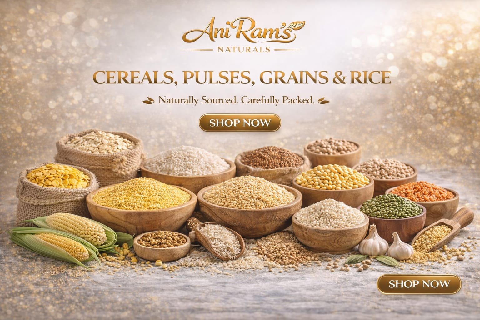 cerealas ,puluses,grains, rice banner